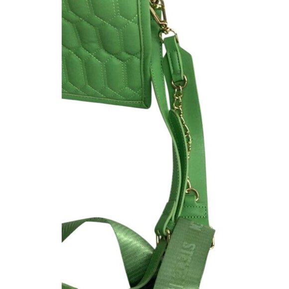 Steve Madden Quilted Green Crossbody Bag With Adjustable Straps - Picture 6 of 8